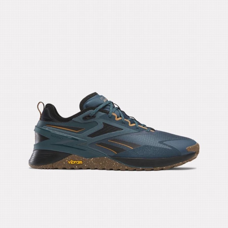 Reebok Nano X3 Adventure Men\'s Training Shoes Blue Black Brown | NQZ8177HL