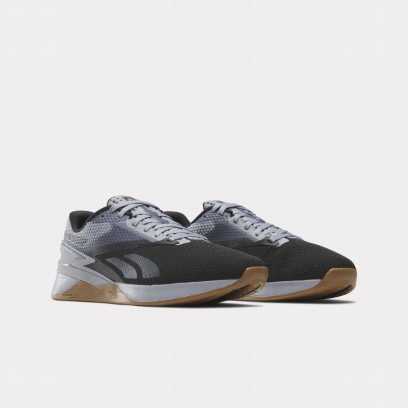 Reebok Nano X3 Men's Training Shoes Grey Black | UML7234VR