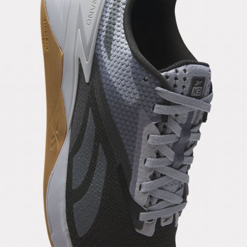 Reebok Nano X3 Men's Training Shoes Grey Black | UML7234VR