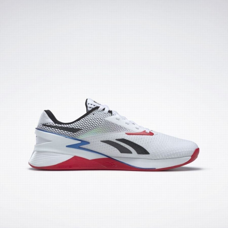 Reebok Nano X3 Men's Training Shoes White Black Blue | VOV9979PC