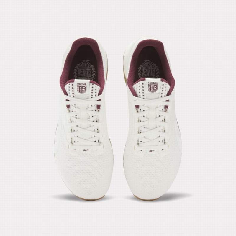 Reebok Nano X3 Varsity Women's Training Shoes White Burgundy | MXA1924SL