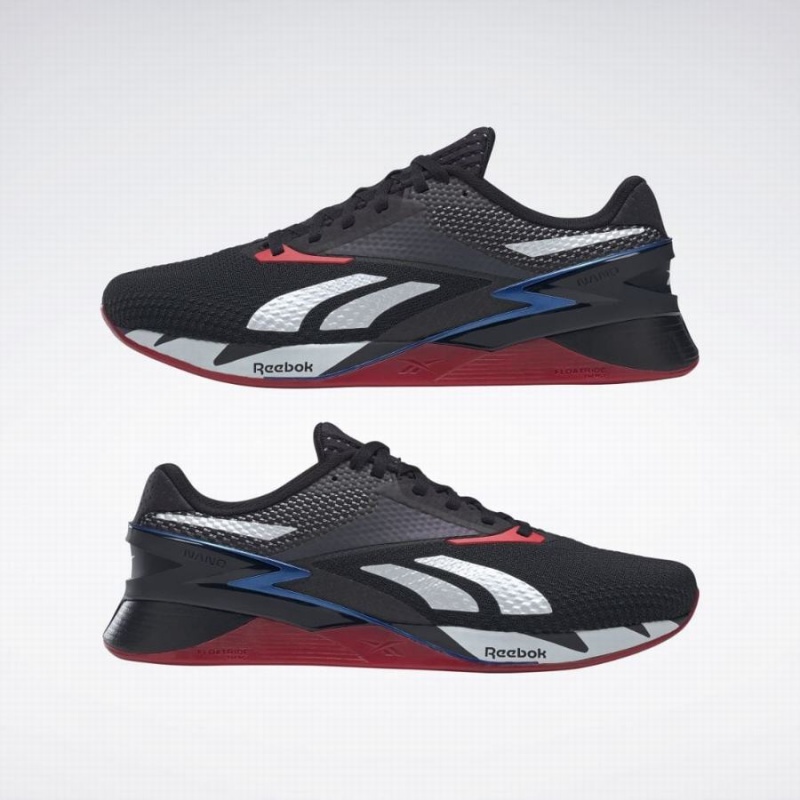 Reebok Nano X3 Women's Training Shoes Black White Blue | XWR9488GN