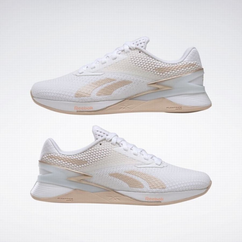 Reebok Nano X3 Women's Training Shoes White Orange | NAN6561ZO