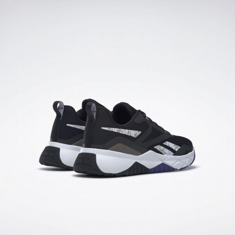 Reebok Nfx Trainers Women's Training Shoes Black White Purple | NIV9974CM