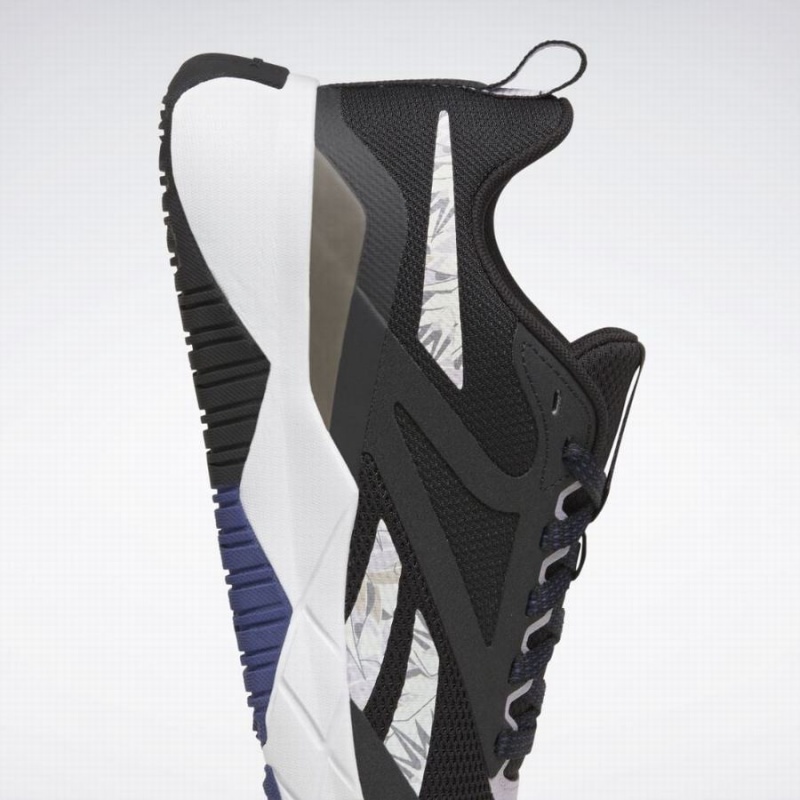 Reebok Nfx Trainers Women's Training Shoes Black White Purple | NIV9974CM