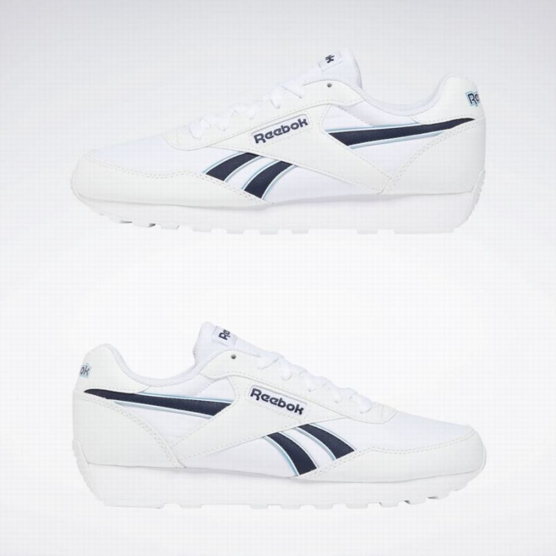 Reebok Rewind Run Men's Running Shoes White Navy Blue | LCK4496PJ
