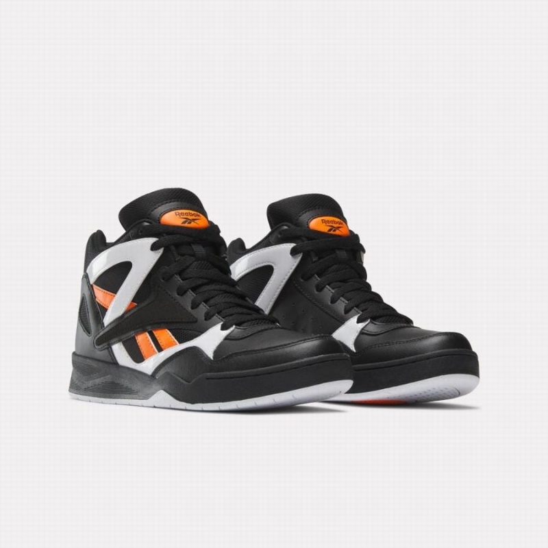 Reebok Royal BB4500 Hi 2 Men's Basketball Shoes Black White Orange | IBQ9636WG