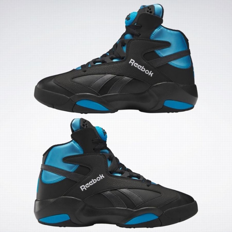 Reebok Shaq Attaq Women's Basketball Shoes Black Blue White | MYW4246BX
