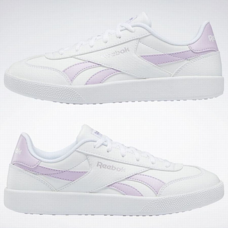 Reebok Vector Smash Women's Lifestyle Shoes White Purple | HYS7749SC