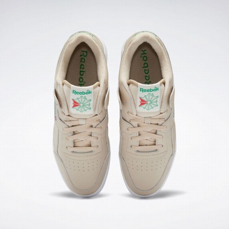 Reebok Workout Plus 1987 Tv Men's Walking Shoes Beige Green White | DRO4522FU
