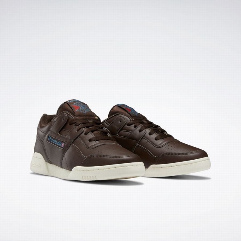 Reebok Workout Plus 1987 Tv Women's Walking Shoes Dark Brown Blue | JIL688QU