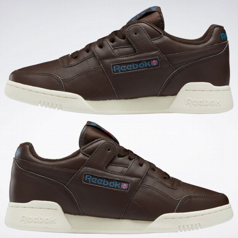 Reebok Workout Plus 1987 Tv Women's Walking Shoes Dark Brown Blue | JIL688QU