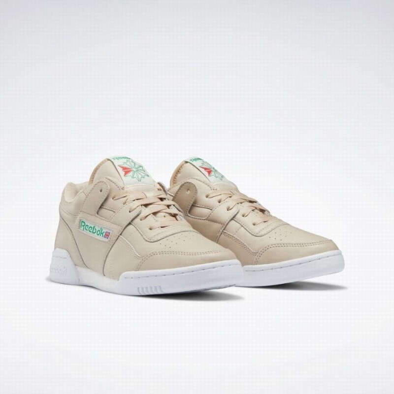 Reebok Workout Plus 1987 Tv Women's Walking Shoes Beige Green White | BKW2718WD