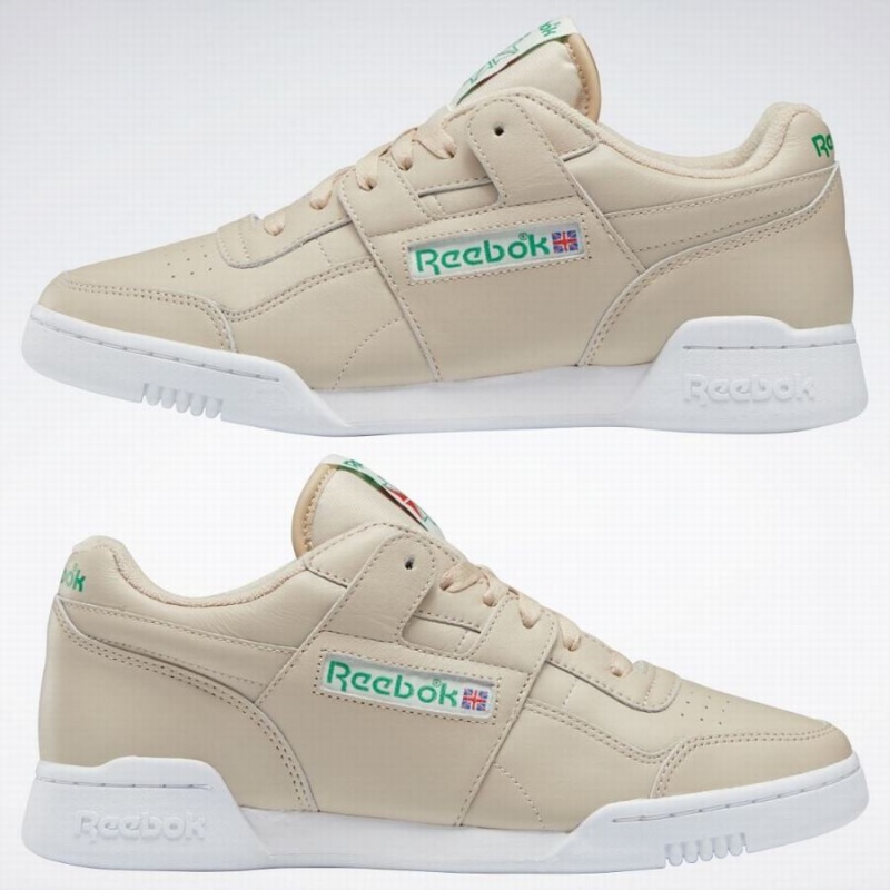 Reebok Workout Plus 1987 Tv Women's Walking Shoes Beige Green White | BKW2718WD