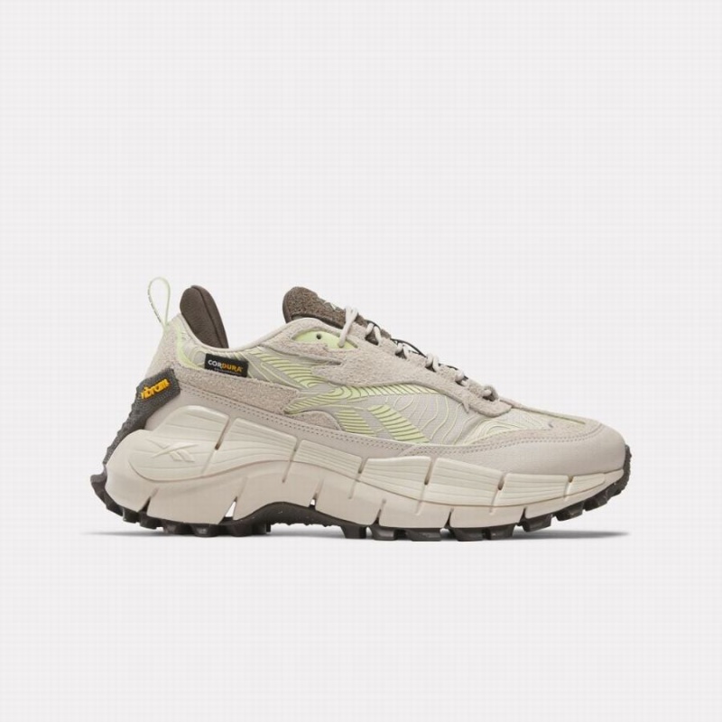 Reebok Zig Kinetica 2.5 Edge Men\'s Running Shoes White Green Orange | EOH8530UM