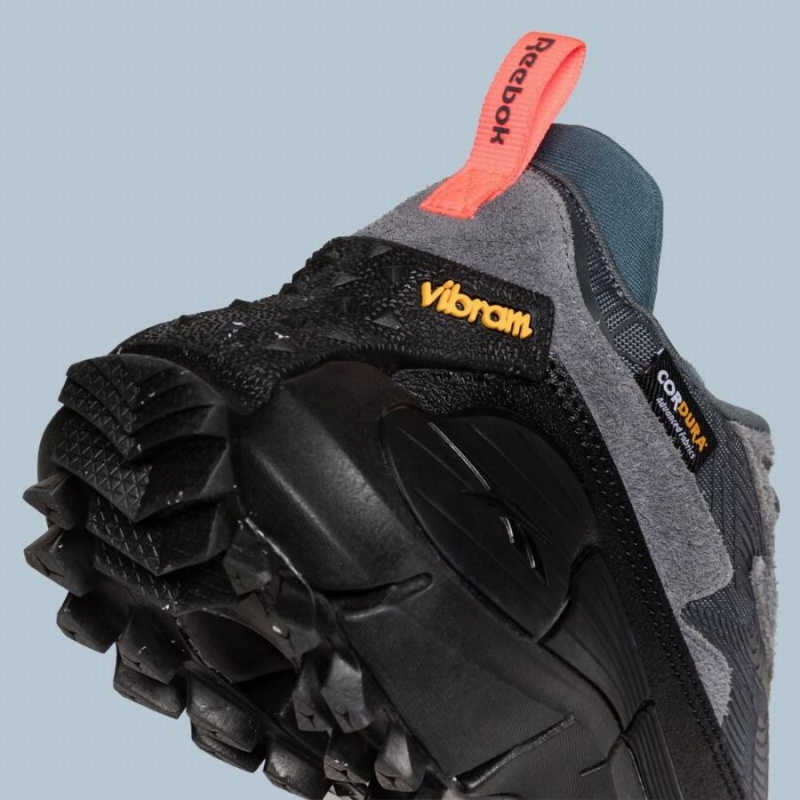 Reebok Zig Kinetica 2.5 Edge Men's Running Shoes Grey Black Blue | HGG6472EP