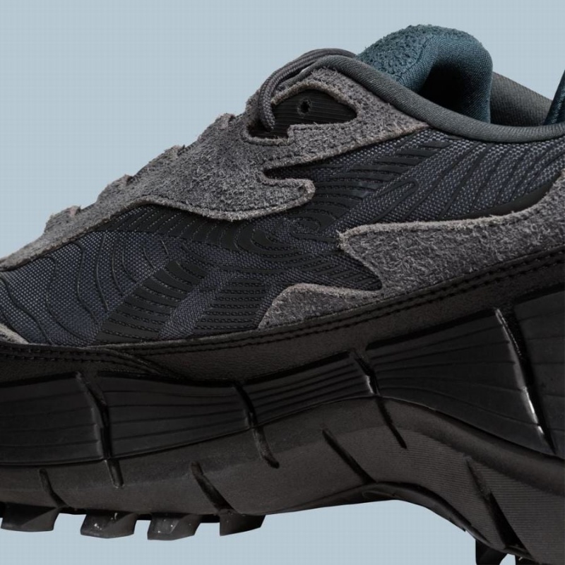 Reebok Zig Kinetica 2.5 Edge Men's Running Shoes Grey Black Blue | HGG6472EP