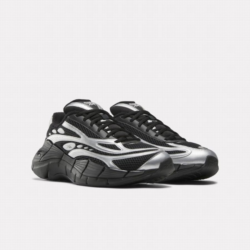 Reebok Zig Kinetica 2.5 Men's Running Shoes Black Silver Metal | XUS8747JB