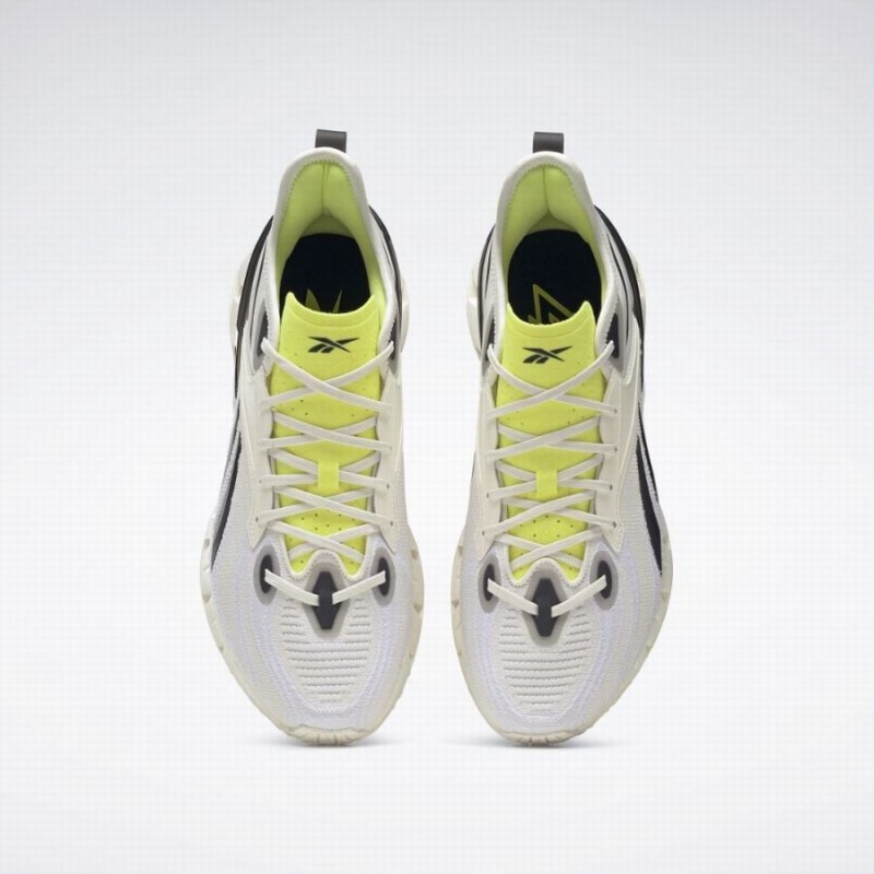 Reebok Zig Kinetica 3 Men's Running Shoes White Yellow | TAM8913TM