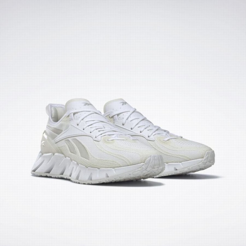 Reebok Zig Kinetica 3 Women's Running Shoes White Grey | BBO516AP