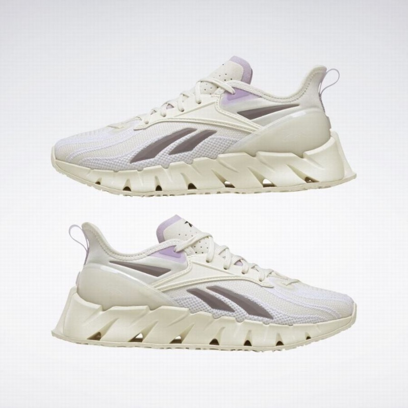 Reebok Zig Kinetica 3 Women's Running Shoes White Grey Purple | MGX959JL