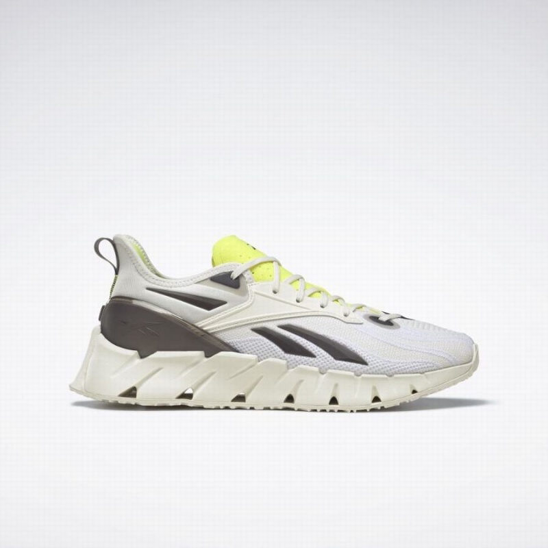 Reebok Zig Kinetica 3 Women\'s Running Shoes White Yellow Brown | DQT9932YH